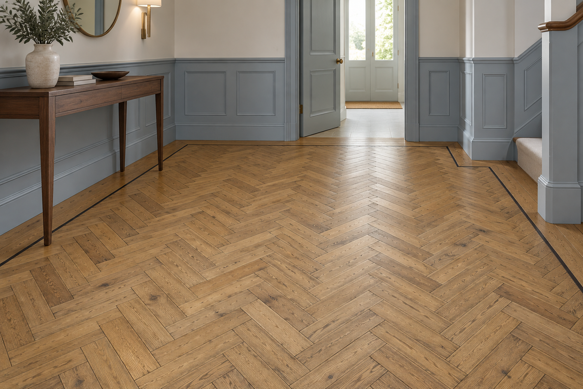 Traditional Solid Oak Herringbone - (ColourH3)