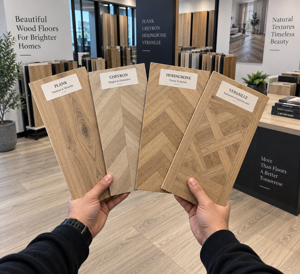 Wood flooring samples