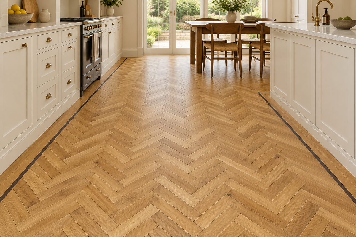 Traditional Solid Oak Herringbone - (ColourH1)
