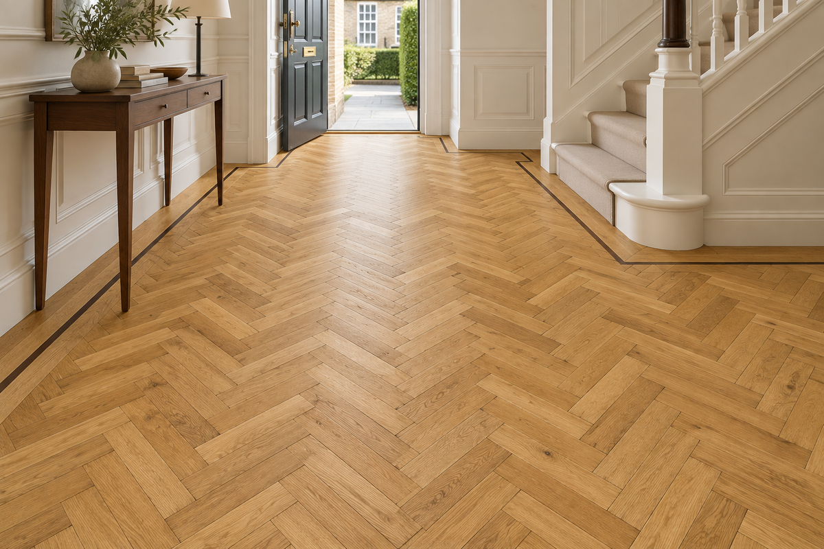 Traditional Solid Oak Herringbone - (ColourH1)