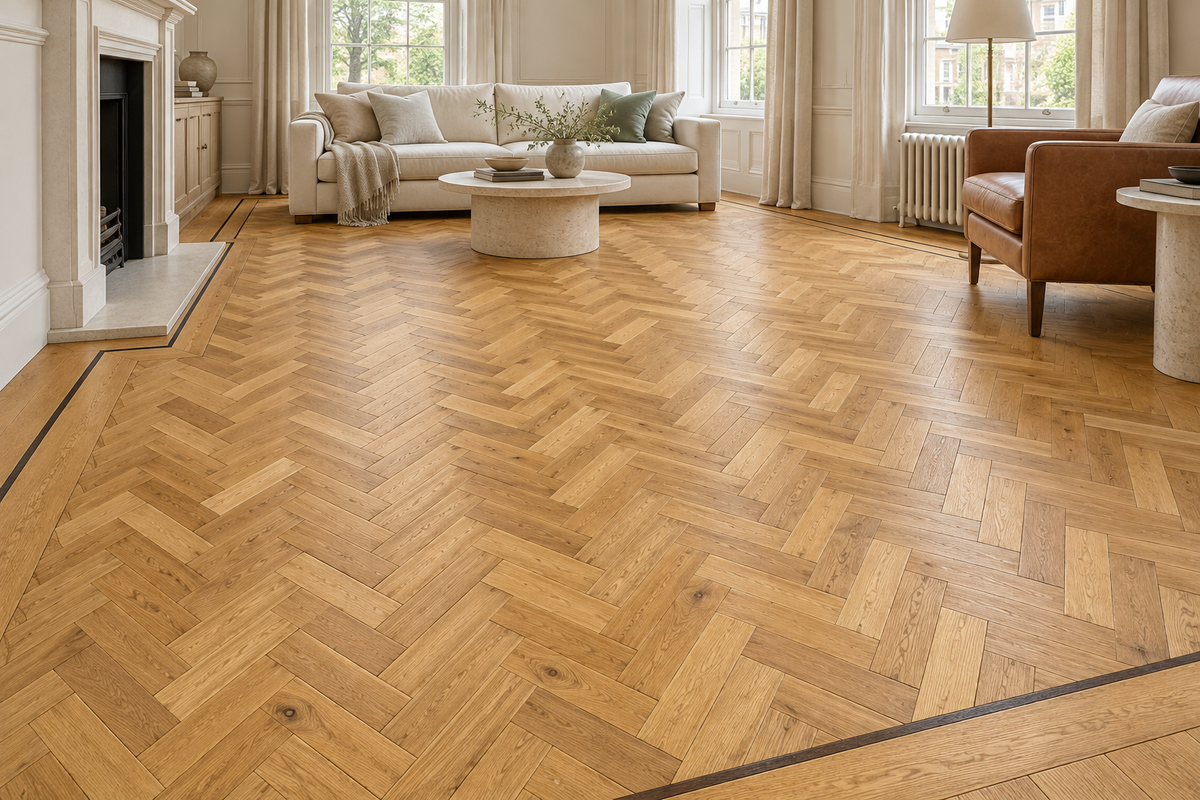 Traditional Solid Oak Herringbone - (ColourH1)
