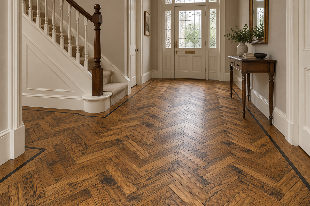 Traditional Solid Oak Herringbone - (ColourH2)