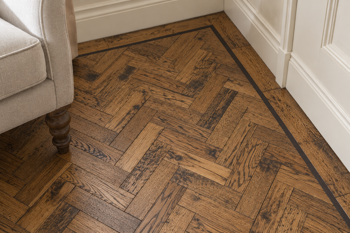Traditional Solid Oak Herringbone - (ColourH2)
