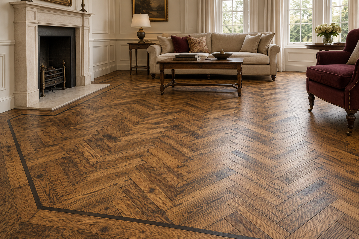 Traditional Solid Oak Herringbone - (ColourH2)