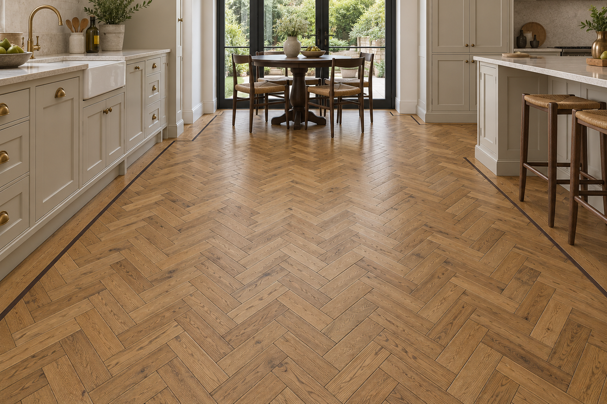 Traditional Solid Oak Herringbone - (ColourH3)