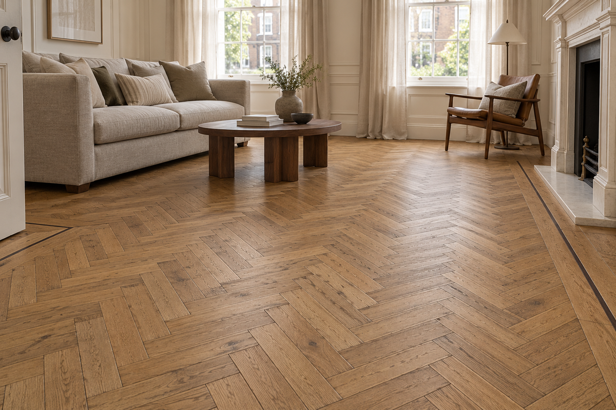 Traditional Solid Oak Herringbone - (ColourH3)